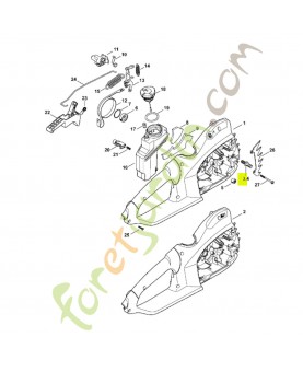 Vis assemblage a embase 1123-664-2400. Pièce détachée Stihl