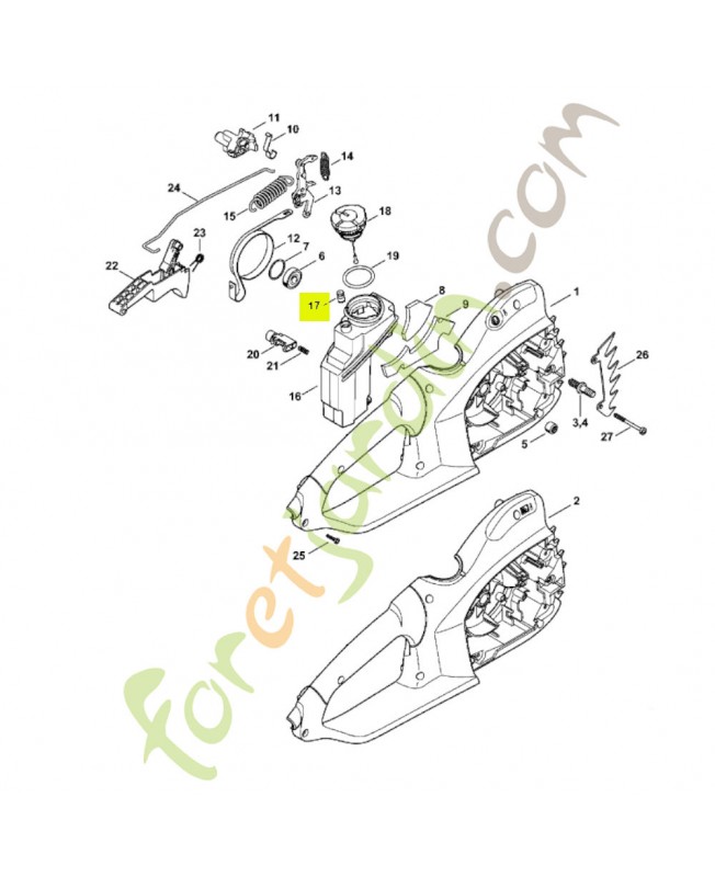 Soupape 1128-640-9100. Pièce détachée Stihl