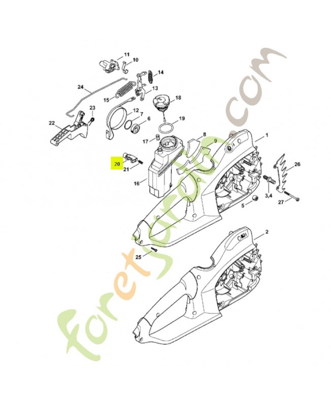 Bouton d’arrêt 1209-435-7800- Pièce de détachée Sithl