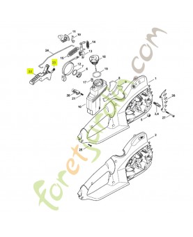 Levier de commande 1209-430-2100- Pièce détachée Stihl