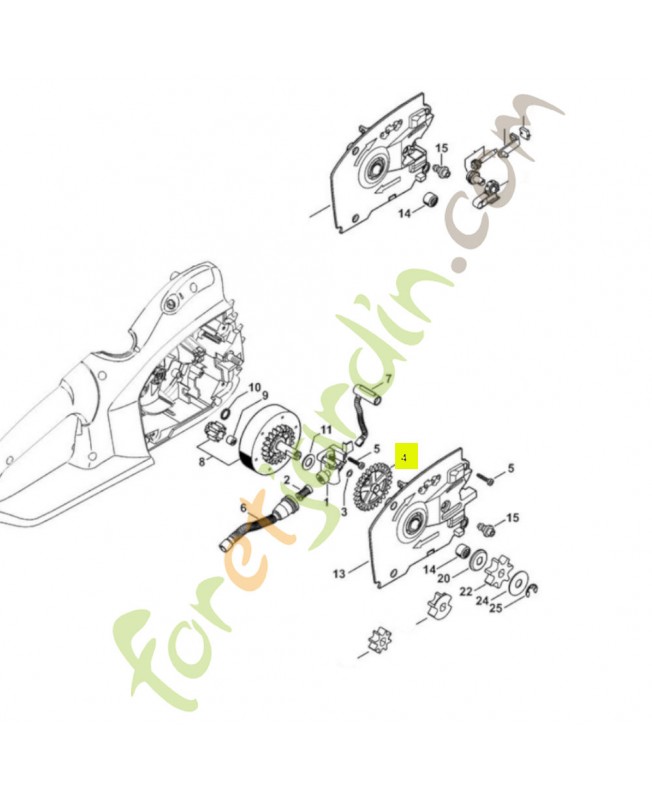 Pignon droit 1209-647-1800. Pièce détachée Stihl / Vicking