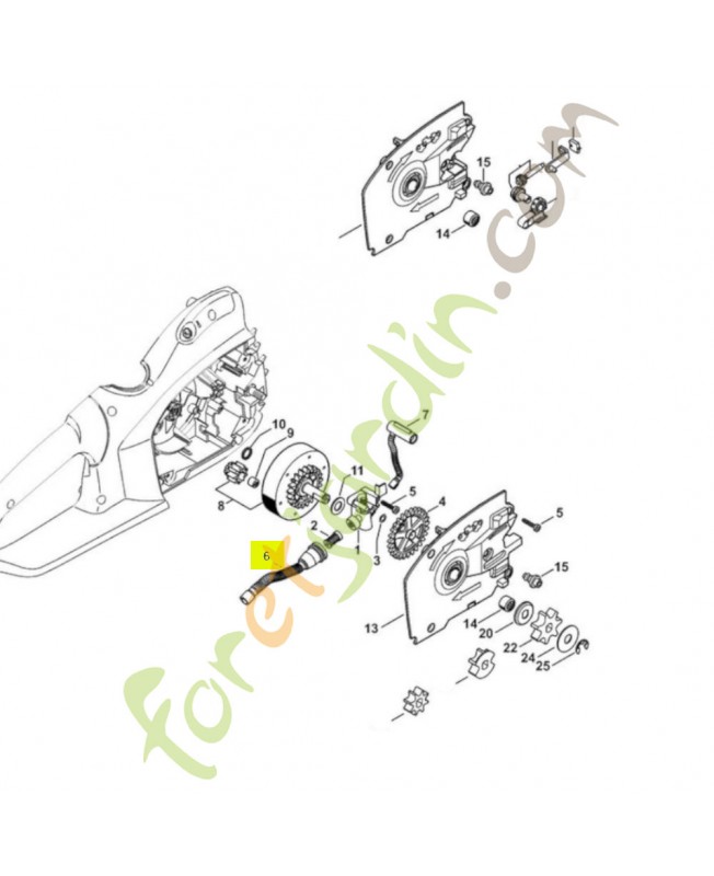 Piece de tuyau d'huile 1209-647-4000 - Pièce détachée Stihl