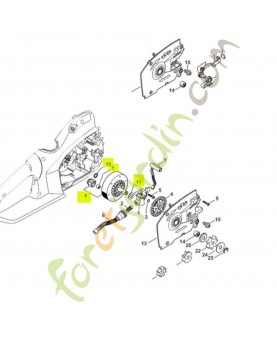 Cloche et pignon 1209-640-7500- Pièce détachée Stihl / Vicking