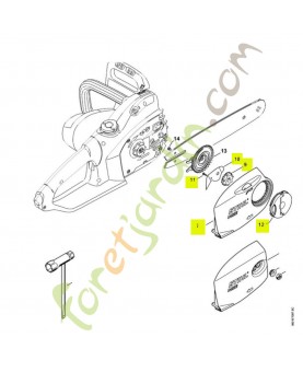 Couvercle pignon mse 210 1209-640-1705 - Pièce détachée Stihl