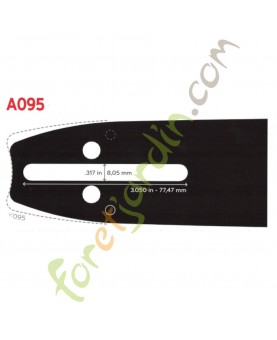 Guide chaine tronconneuse 45 cm Oregon 180MLBK095 pour Husqvarna