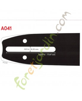 Guide-chaîne à rivet unique 12 po 30 cm Oregon 124MLEA041 pour Husqvarna