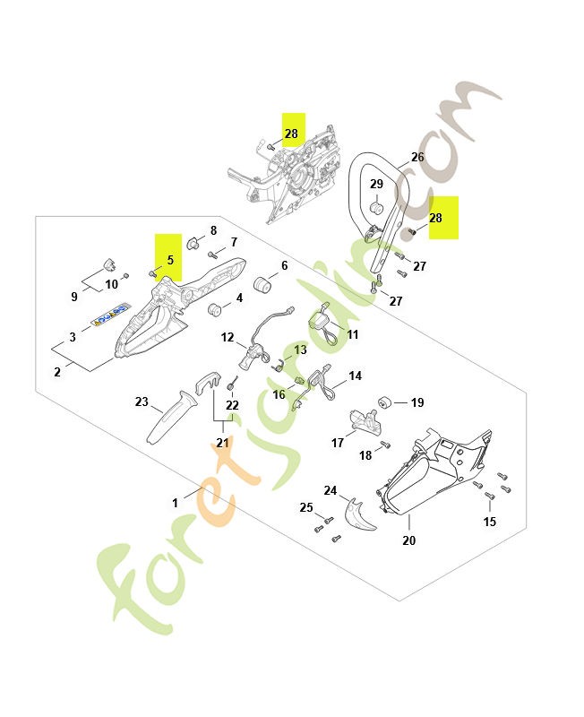 Vis cylindrique is m5 x 10 stihl réf : 9022-341-0950