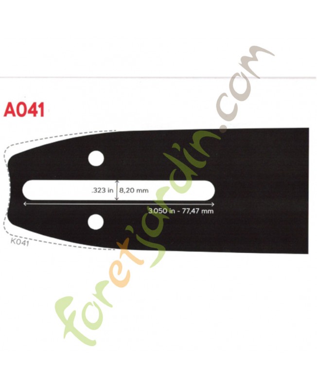 Guide Oregon 100SDEA041 Coupe 25 cm 40 Maillons pour tronconneuse echo