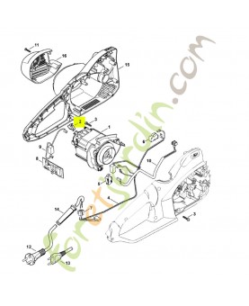 Jeu de balai charbons 1209-600-2702. Pièce détachée Stihl
