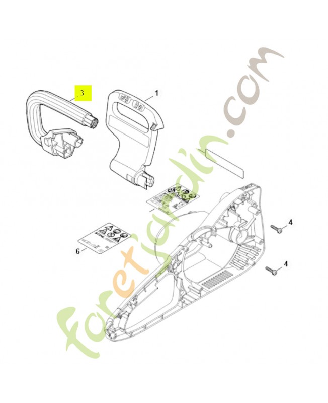 Poignee tubulaire 1209-791-1701- Pièce détachée Stihl