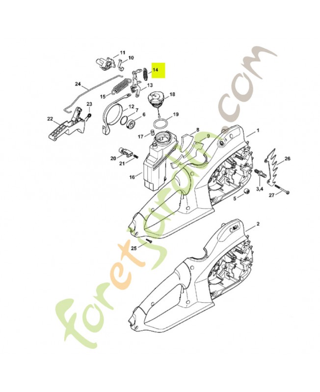 Ressort de tension 1209-162-7901- Pièce de détachée Sithl / Vicking