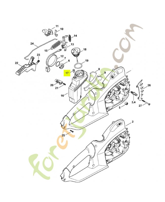 Soupape 1128-640-9100. Pièce détachée Stihl