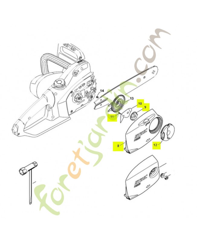 Couvercle pignon mse 230 C-BQ 1209-640-1702 - Pièce détachée Stihl
