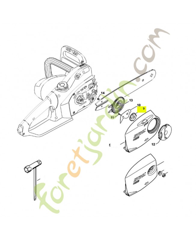 Molette de tension 1123-648-2202. Pièce détachée Stihl