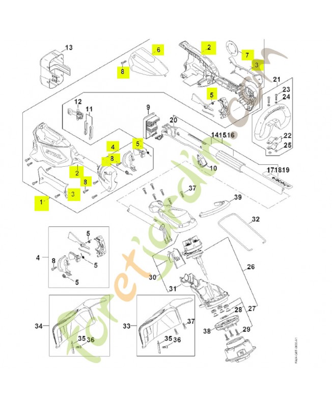 Carter de poignée FA04-790-1002- Pièce détachée Stihl / Vicking