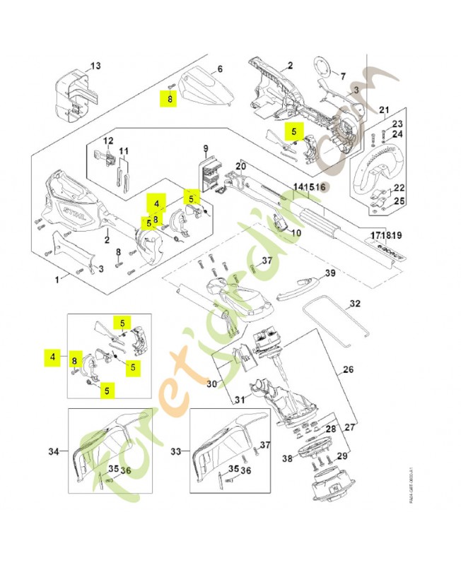 Jeu d'éléments de commande