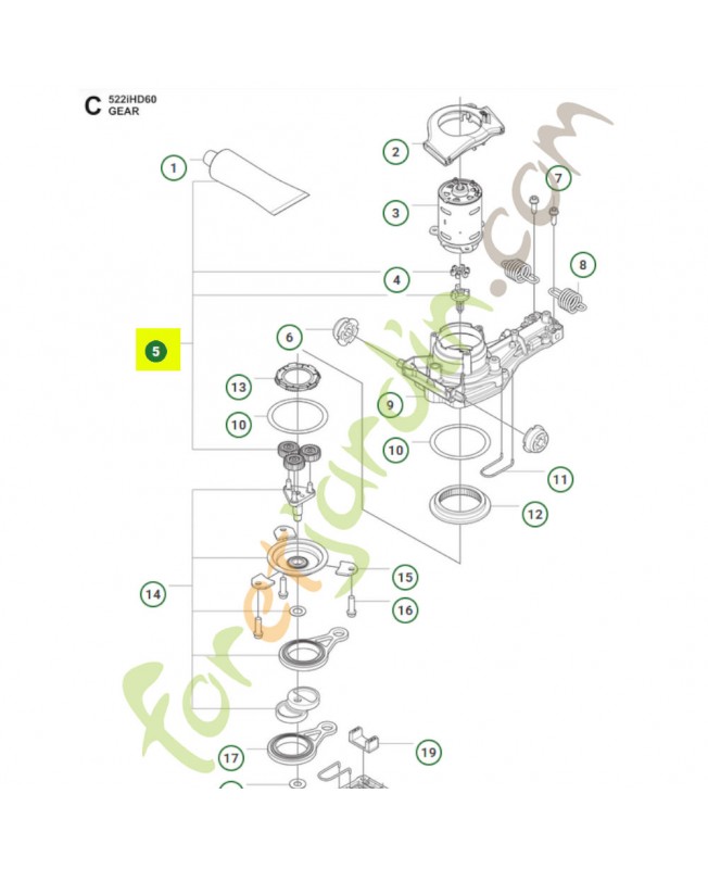 kit roue engrenage 536628801- Pièce détachée Husqvarna