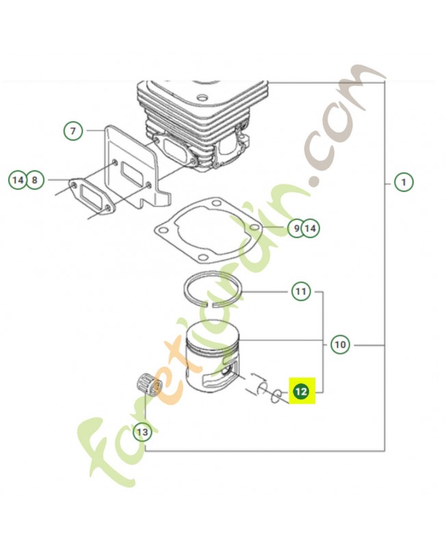 Circlips 737431200- Pièce détachée Husqvarna