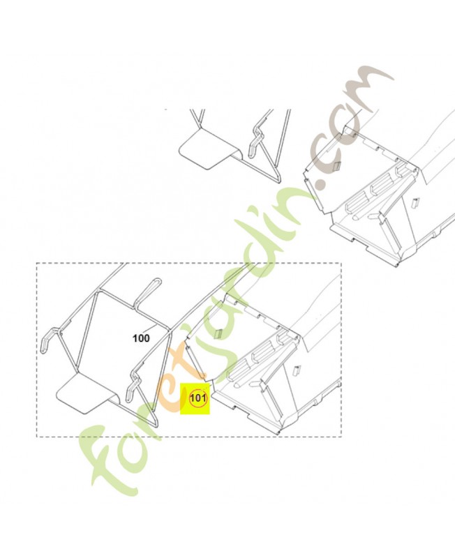 Sac de ramassage (tissu) 6378-700-9700- Pièce détachée Stihl / Vicking