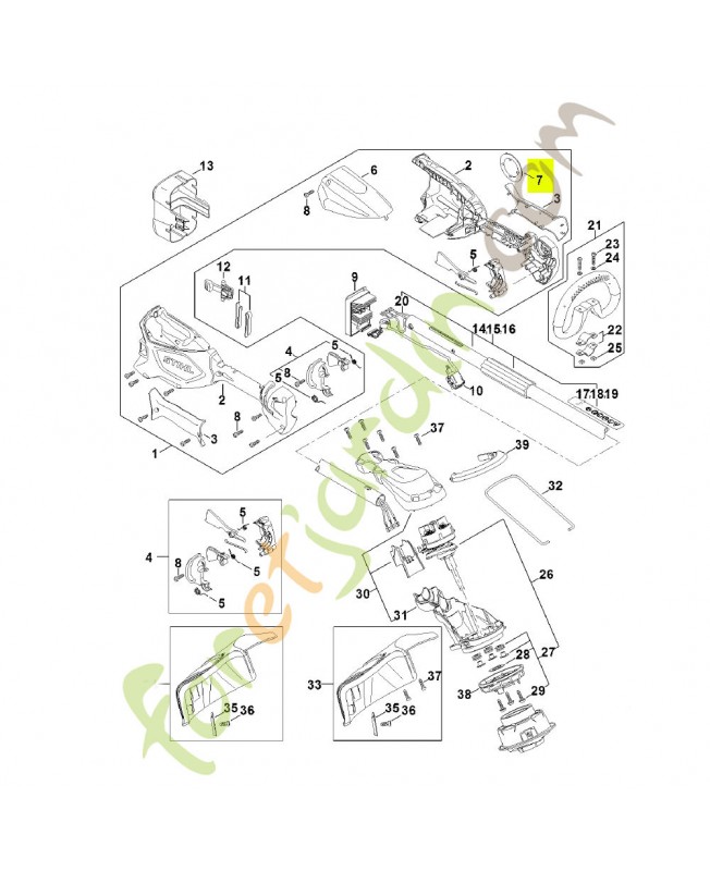 Plaque matricule FA04-967-1501- Pièce détachée Stihl