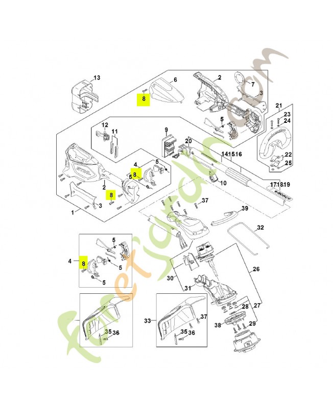 Vis cylindrique IS-P4x16 Stihl réf. 9074-478-3025. Pièce détachée Stihl
