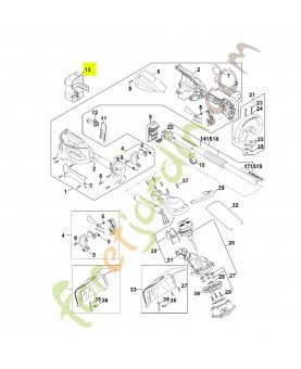 Couvercle de logement pour batterie AK stihl 4520-602-0900