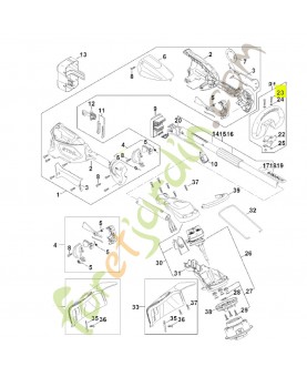 Vis is-m6x30 9022-341-1370. Pièce détachée Stihl