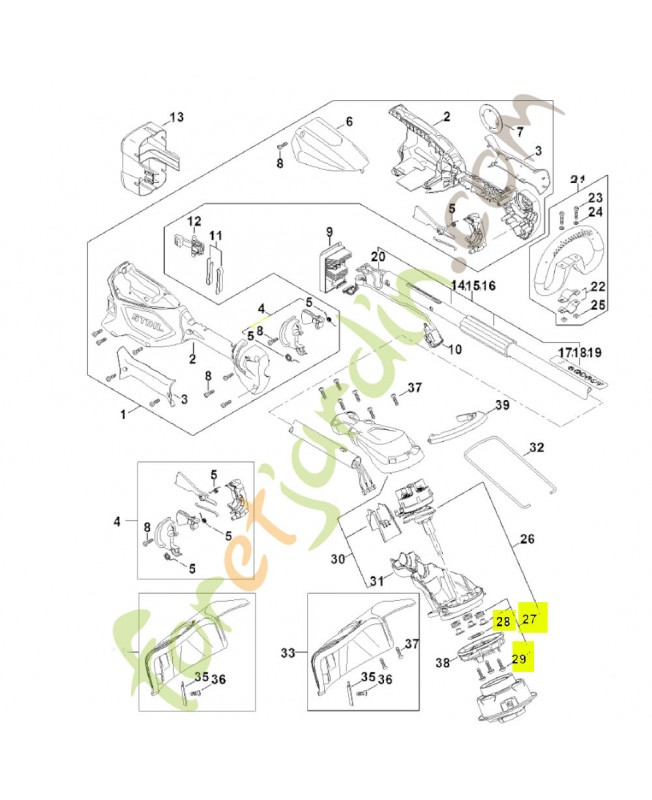 Jeu de pièces de fixation FA05-007-1301- Pièce détachée Stihl