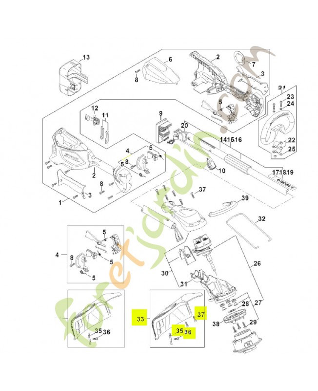Capot protecteur FA05-710-8100- Pièce détachée Stihl