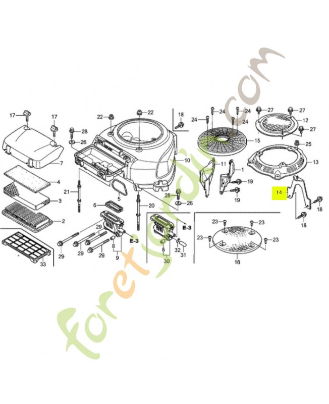 Etrier, rappel monture - Réf. Honda 28406Z0A000