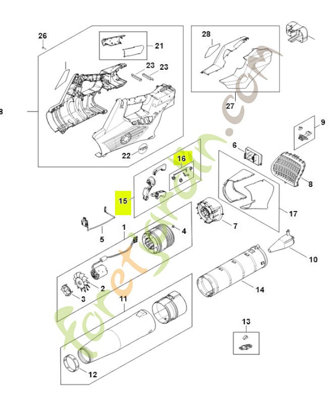 Jeu d'éléments de commande