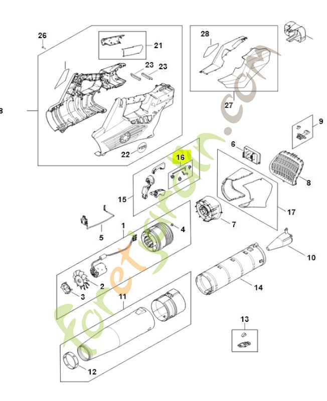 Jeu de pièces de fixation