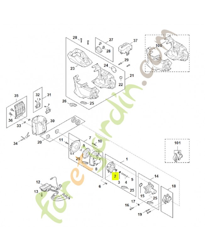 Rondelle de compensation FA03-608-1100 - Pièce détachée Stihl