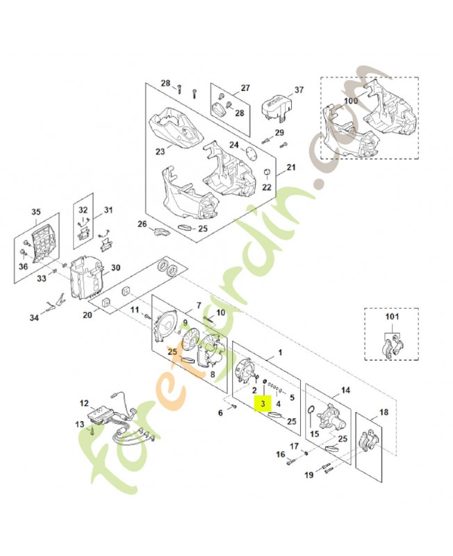 Douille FA03-608-3800 - Pièce détachée Stihl