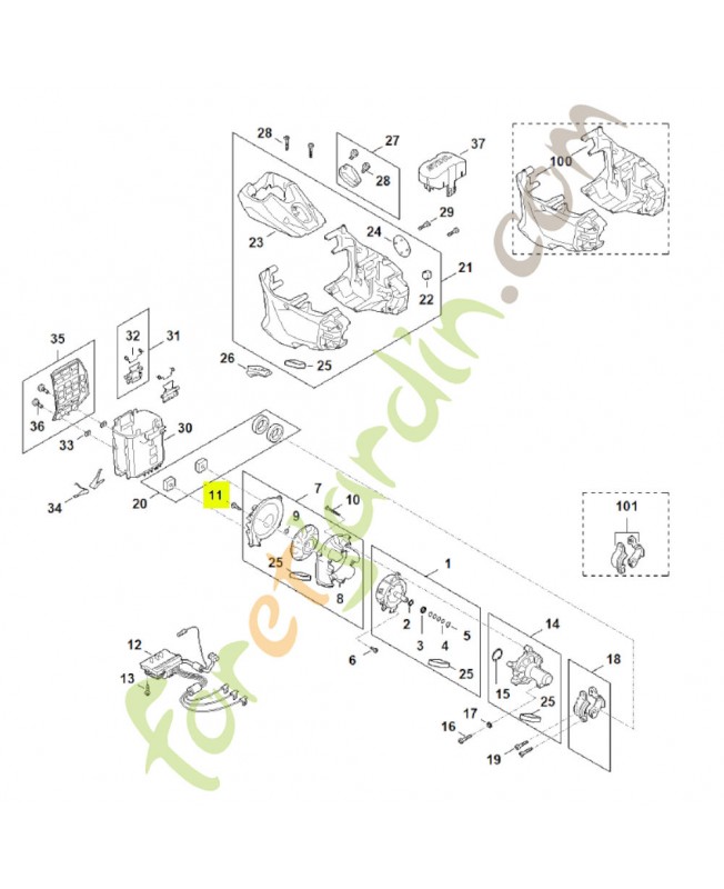 Vis is-p 4x16 9074-477-3025. Pièce détachée Stihl