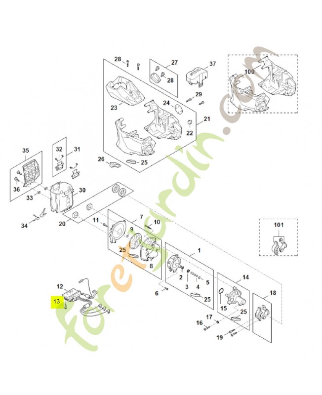 Vis is-p 4x16 9074-477-3025. Pièce détachée Stihl