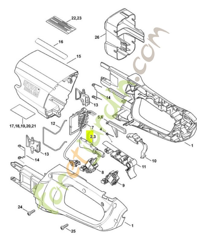Levier de commande Stihl réf. 4852-435-2402