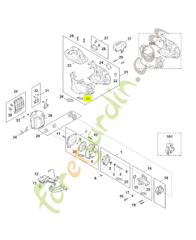 Garniture en matière cellulaire FA03-403-2400- Pièce détachée Stihl