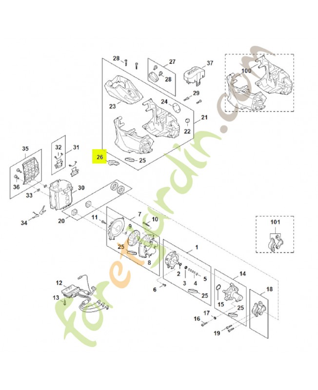 Recouvrement FA03-602-0402- Pièce détachée Stihl
