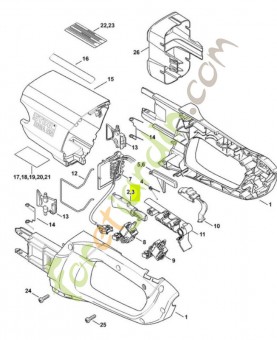 Levier de commande Stihl réf. 4852-435-2401