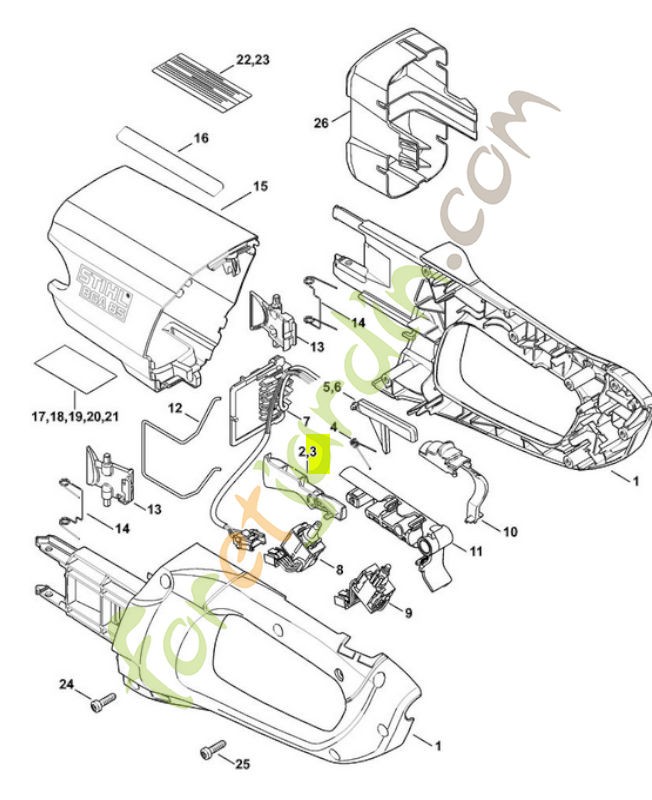 Levier de commande Stihl réf. 4852-435-2401