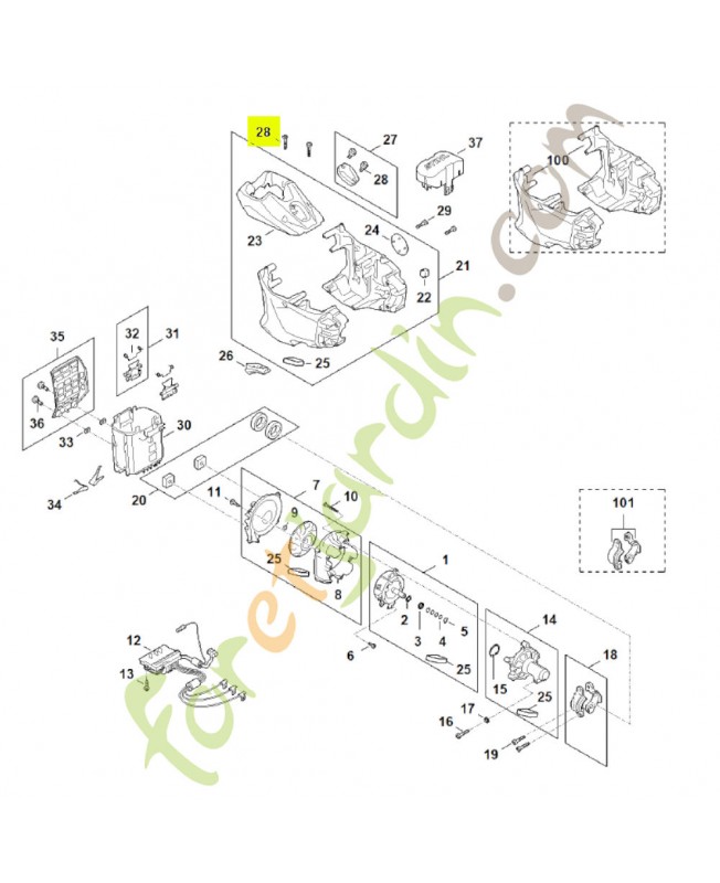 Vis cylindrique IS-P4x12 9074-477-2980. Pièce détachée Stihl