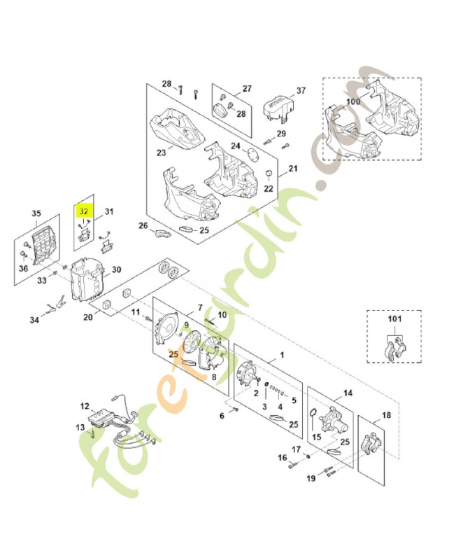 Ressort coude 0000-998-0402- Pièce détachée Stihl