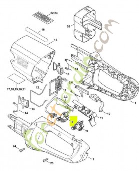 Commutateur Stihl ref. 4852-430-0502 Remplace référence 4852-430-0501