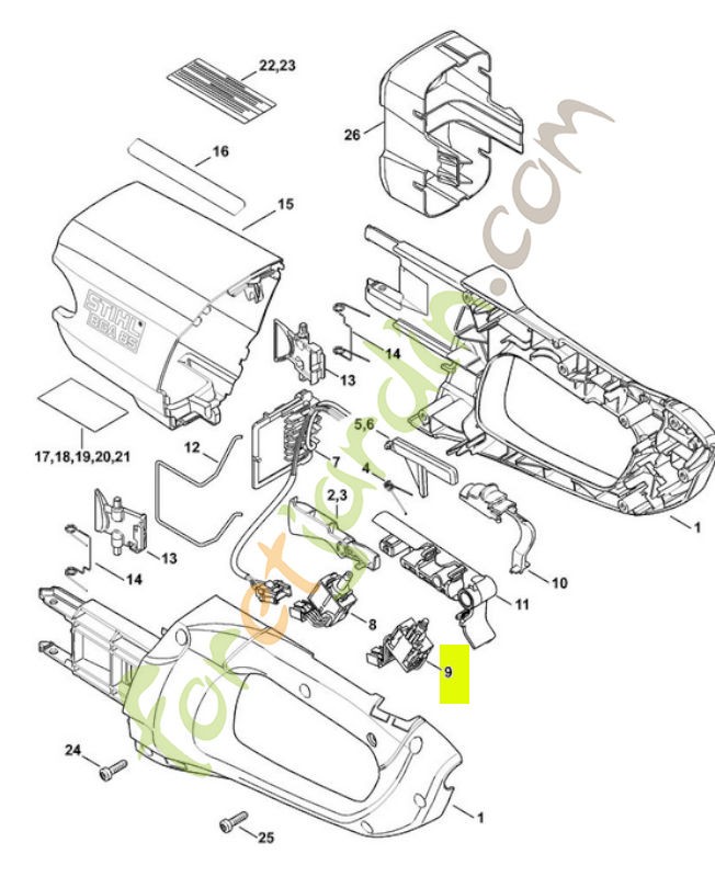 Interrupteur Stihl ref.  4852-430-0500
