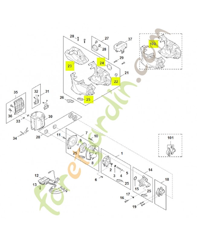Carter moteur FA03-600-0821 - Pièce détachée Stihl