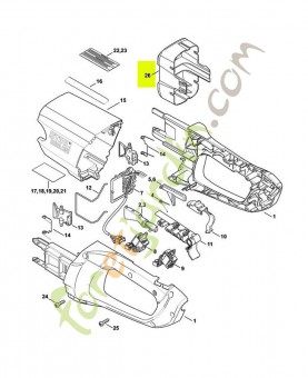 Couvercle de logement pour batterie AP Stihl