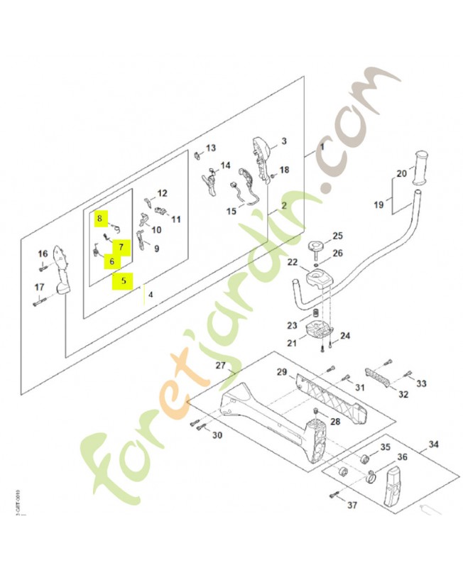 Jeu de pièces de fixation FA03-007-1300 - Pièce détachée Stihl