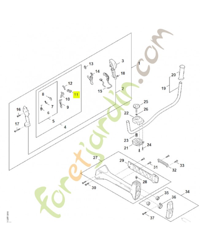 Support FA03-791-5410 - Pièce détachée Stihl