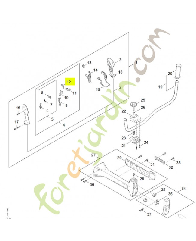 Touche FA03-435-0200- Pièce détachée Stihl